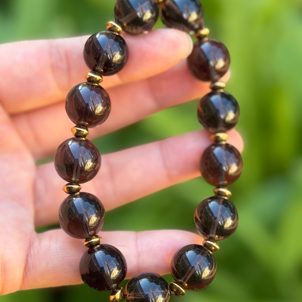 14.5mm chunky stretchable ice obsidian bracelet 0937 - Picture 3 of 10